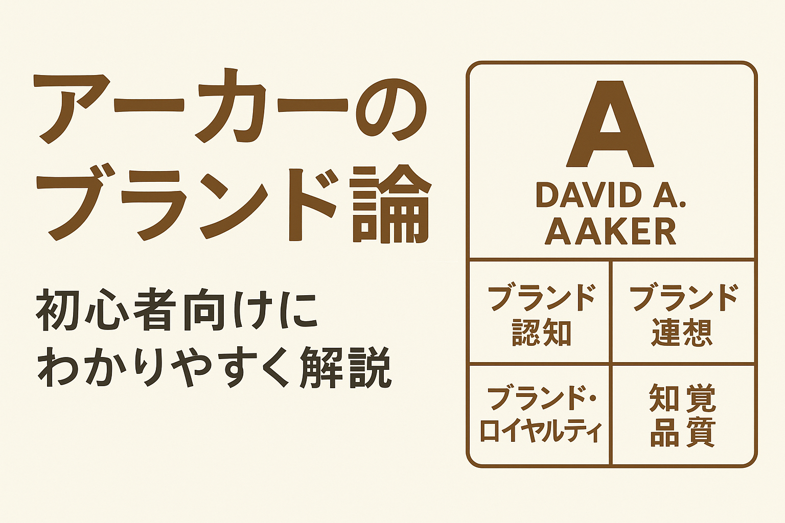 アーカーのブランド論とは？──初心者でもわかるブランド戦略の基本 | Locult